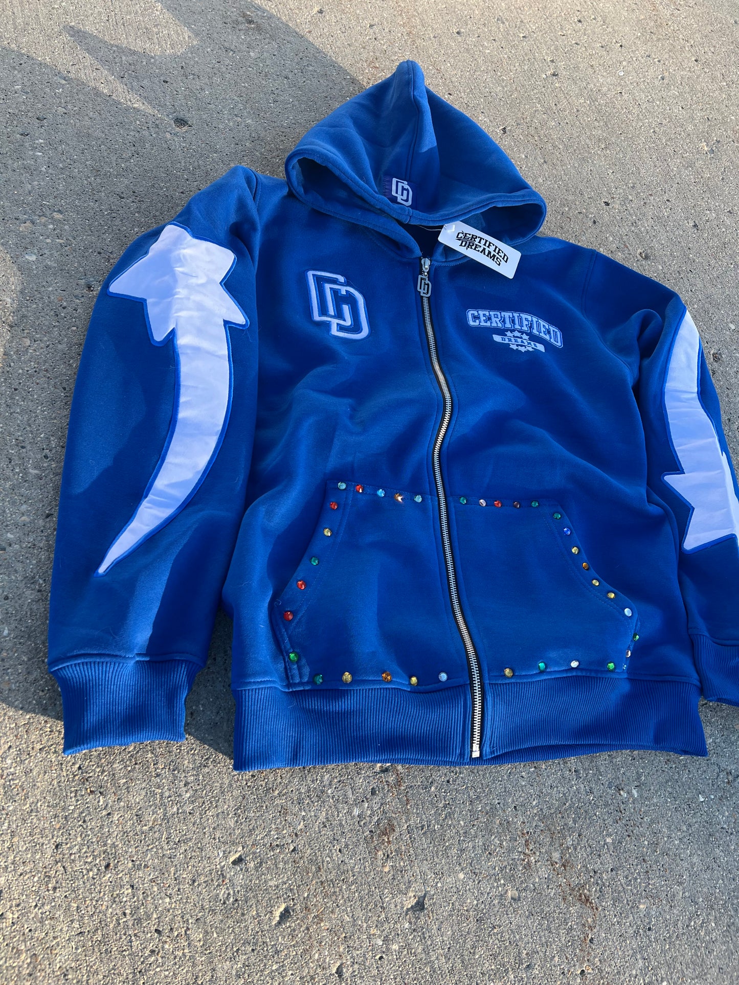 Royal Certified Rhinestone Hoodie