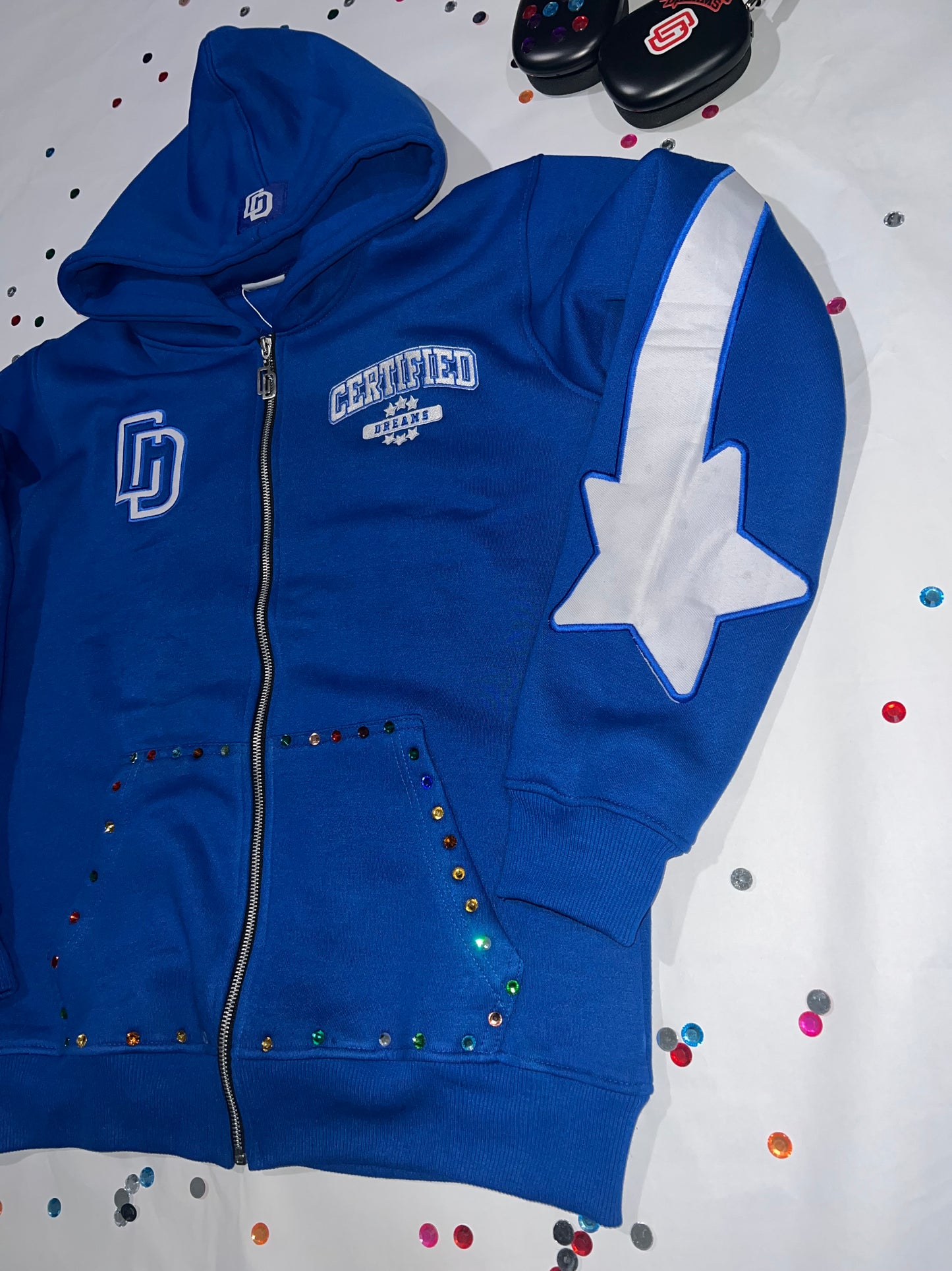 Royal Certified Rhinestone Hoodie
