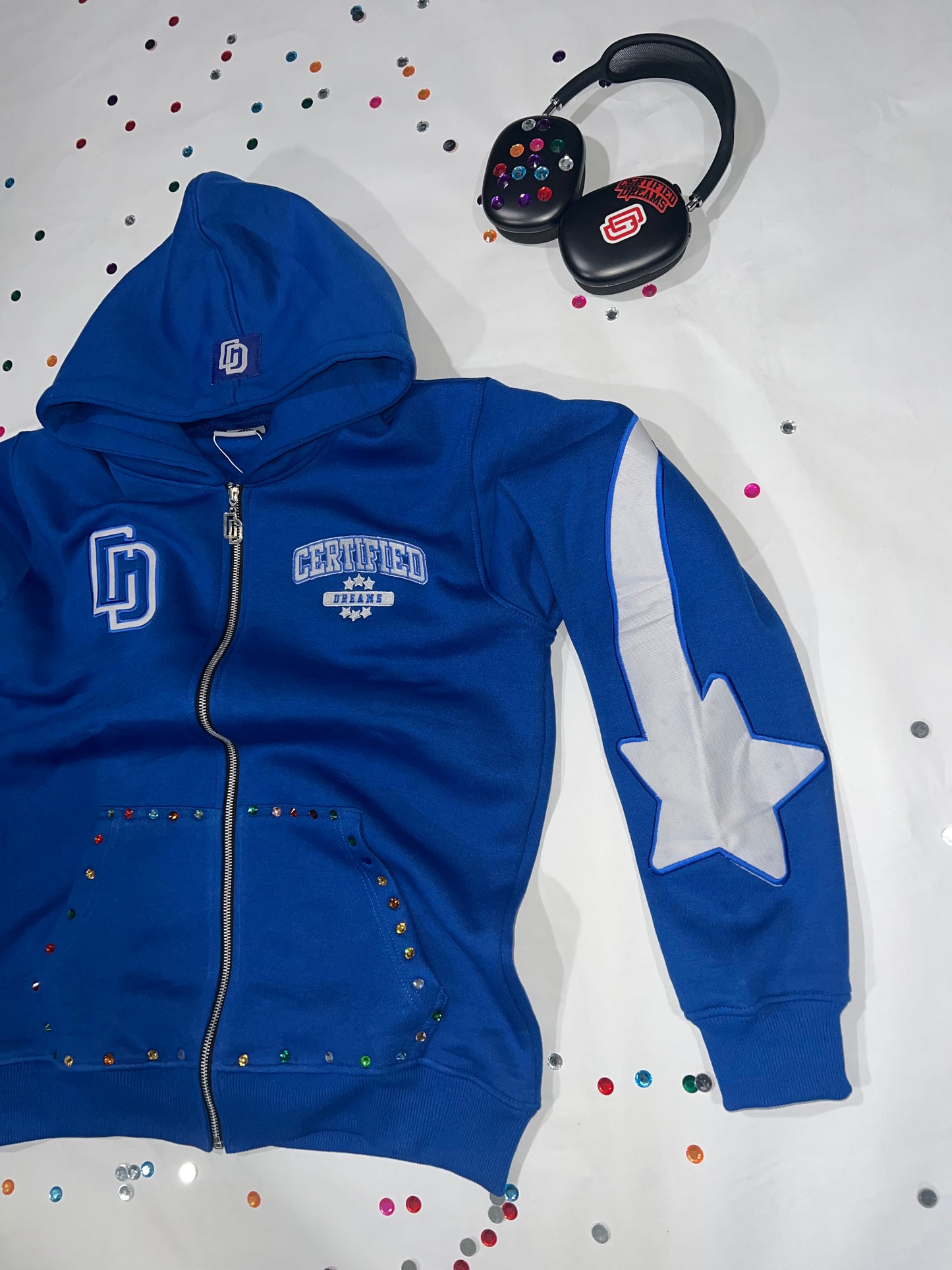 Royal Certified Rhinestone Hoodie