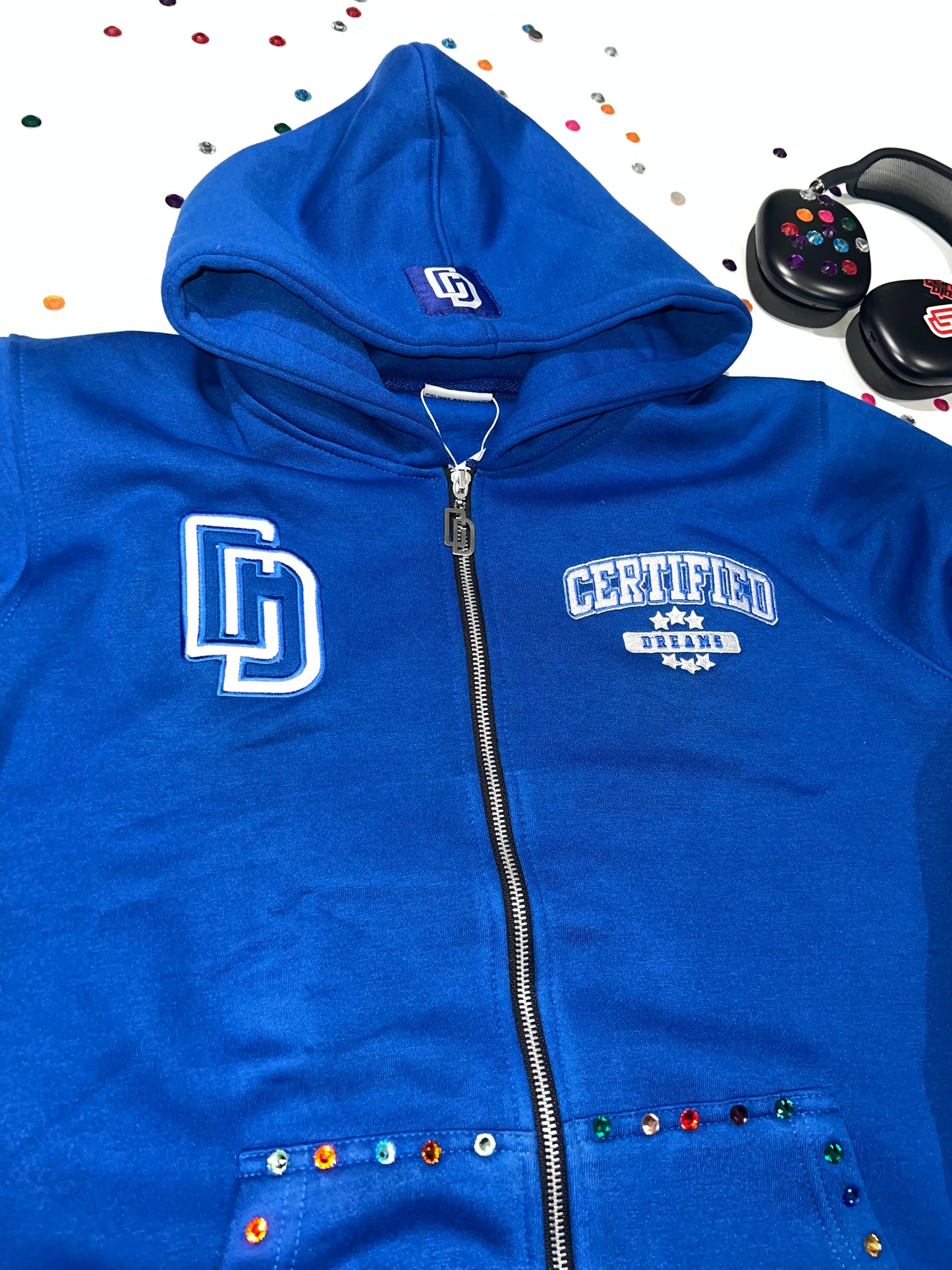 Royal Certified Rhinestone Hoodie