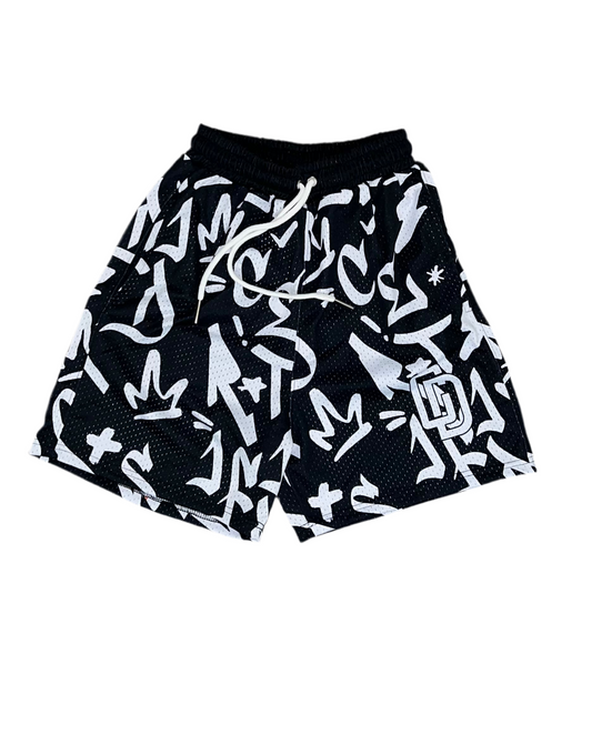 Graffiti Mesh Shorts