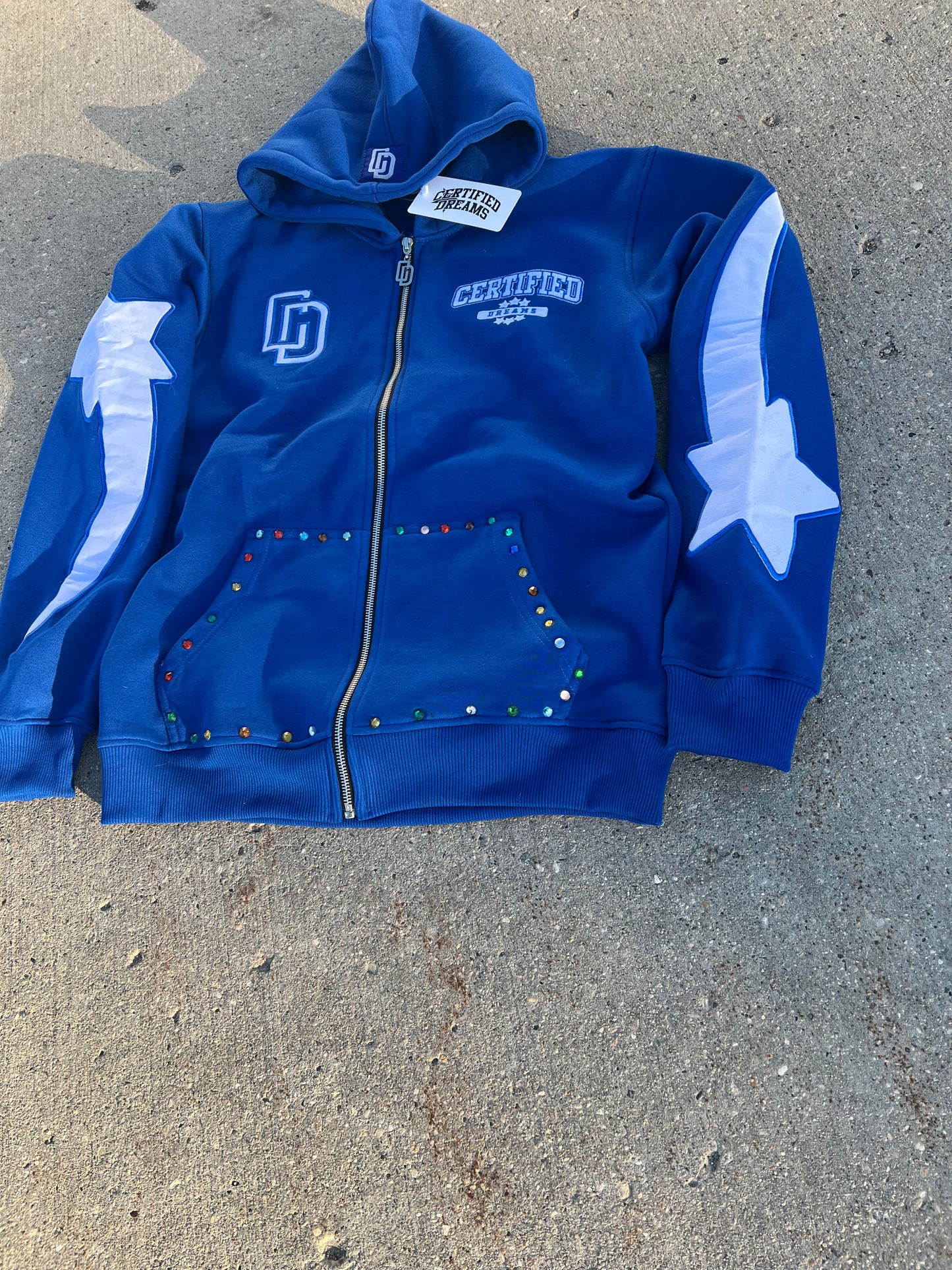 Royal Certified Rhinestone Hoodie